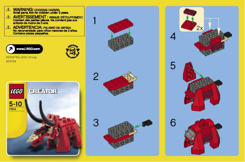 Página 1 del manual Manual de usuario Lego Creator 7609