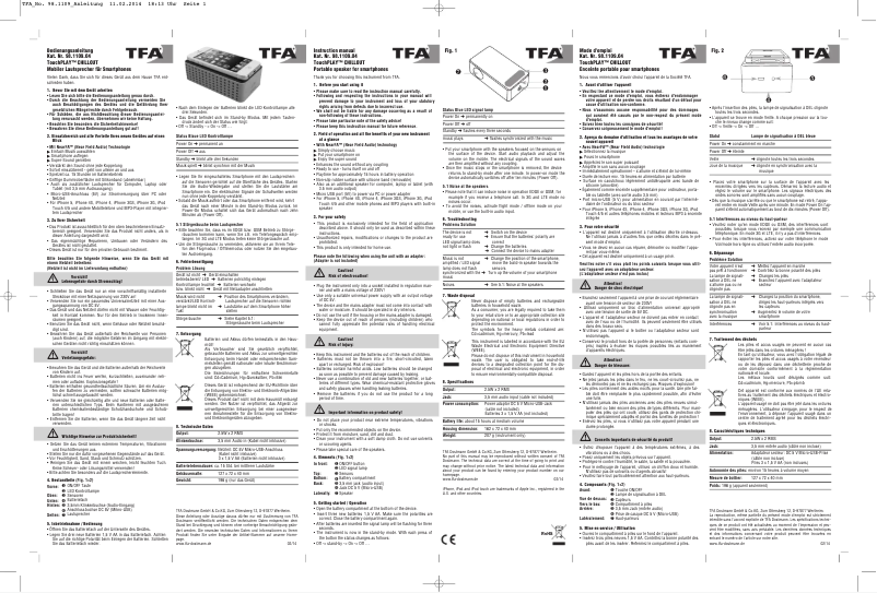 Página nº 1 - Manual de usuario TFA Touchplay Chillout 98.1109.04