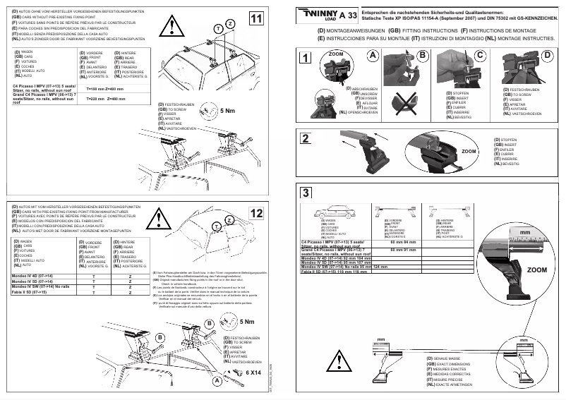 Imagen de la primera página del manual del dispositivo A 33