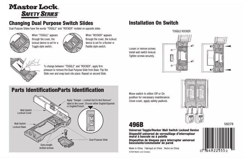 Imagen de la primera página del manual del dispositivo 496