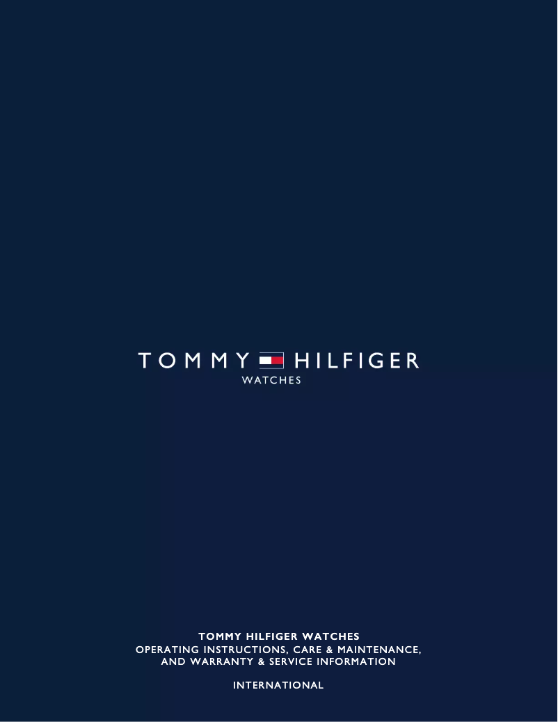Página 1 del manual Manual de usuario Tommy Hilfiger Kingsley TH1781607