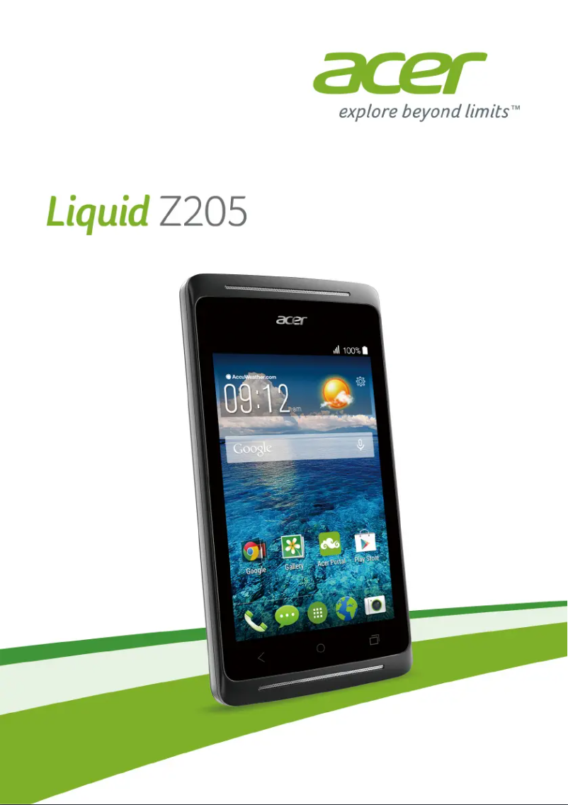 Imagen de la primera página del manual del dispositivo Liquid Z205