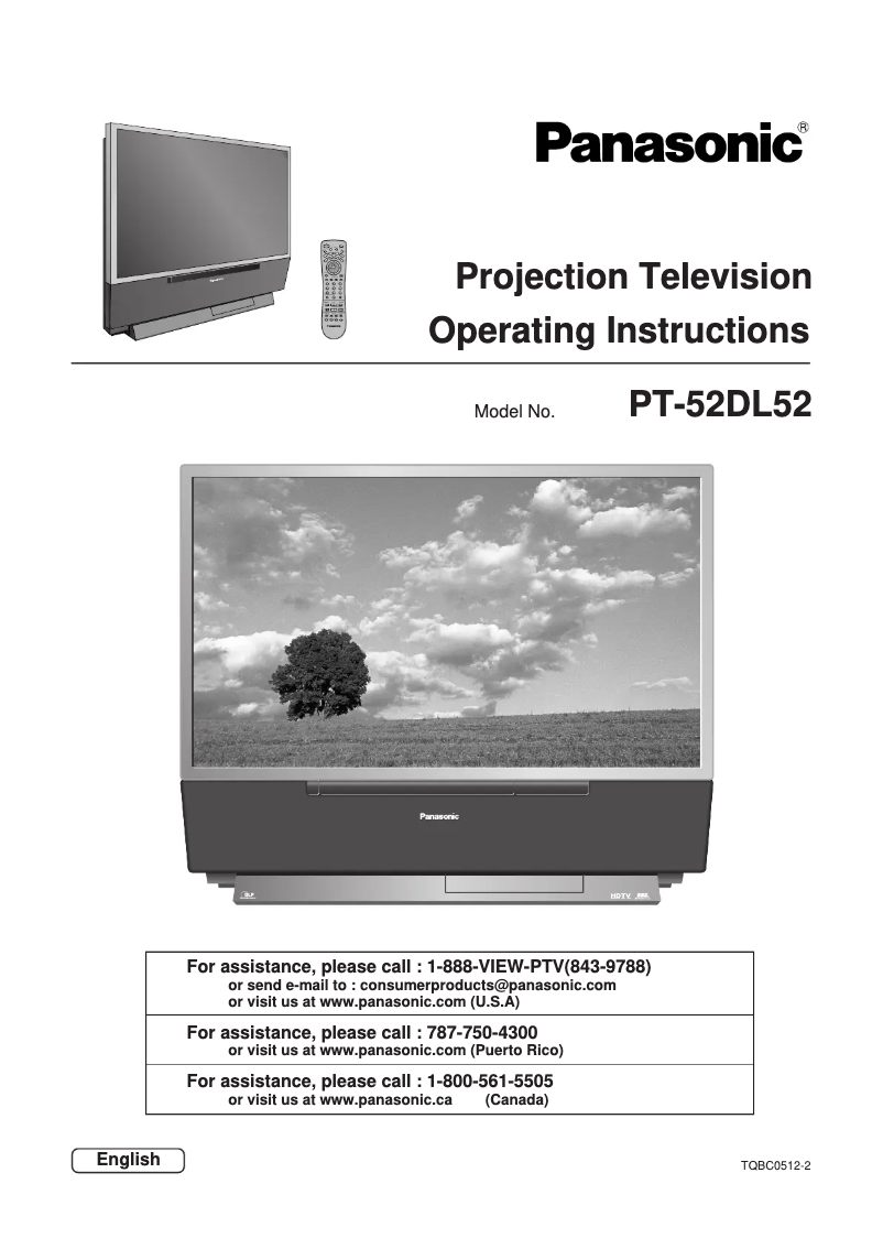 Imagen de la primera página del manual del dispositivo PT-52DL52