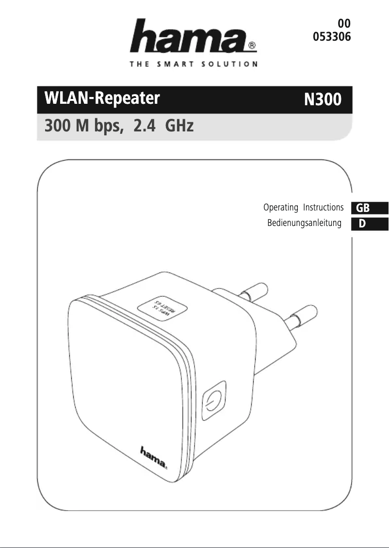 Página 1 del manual Manual de usuario Hama WLAN-Repeater N300