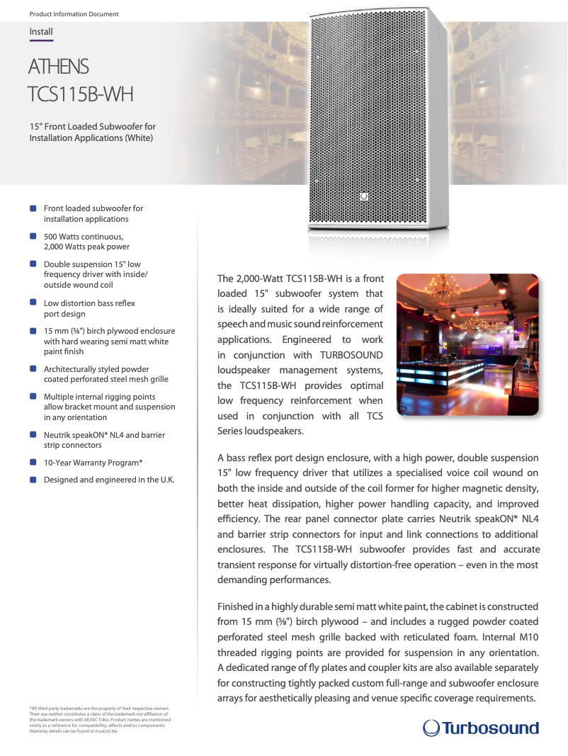 Imagen de la primera página del manual del dispositivo TCS115B