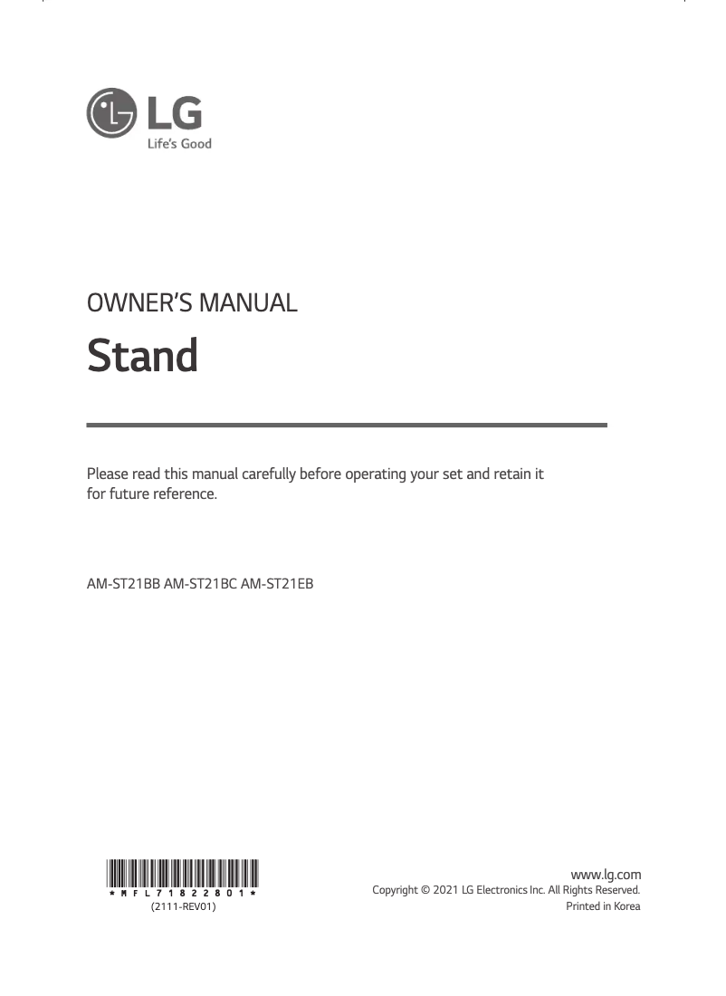 Imagen de la primera página del manual del dispositivo AM-ST21EB