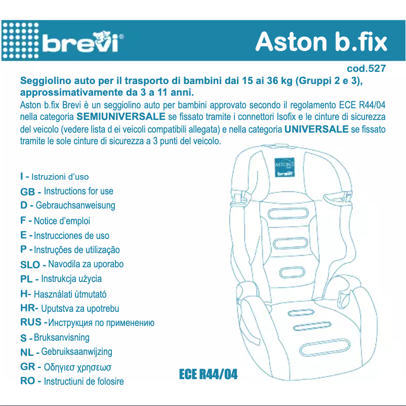Página 1 del manual Manual de usuario Brevi Aston b.fix