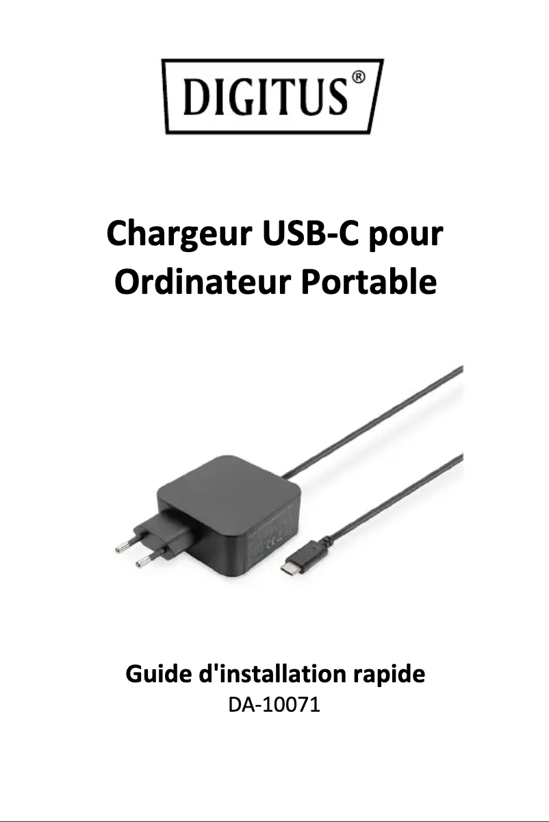 Imagen de la primera página del manual del dispositivo DA-10071