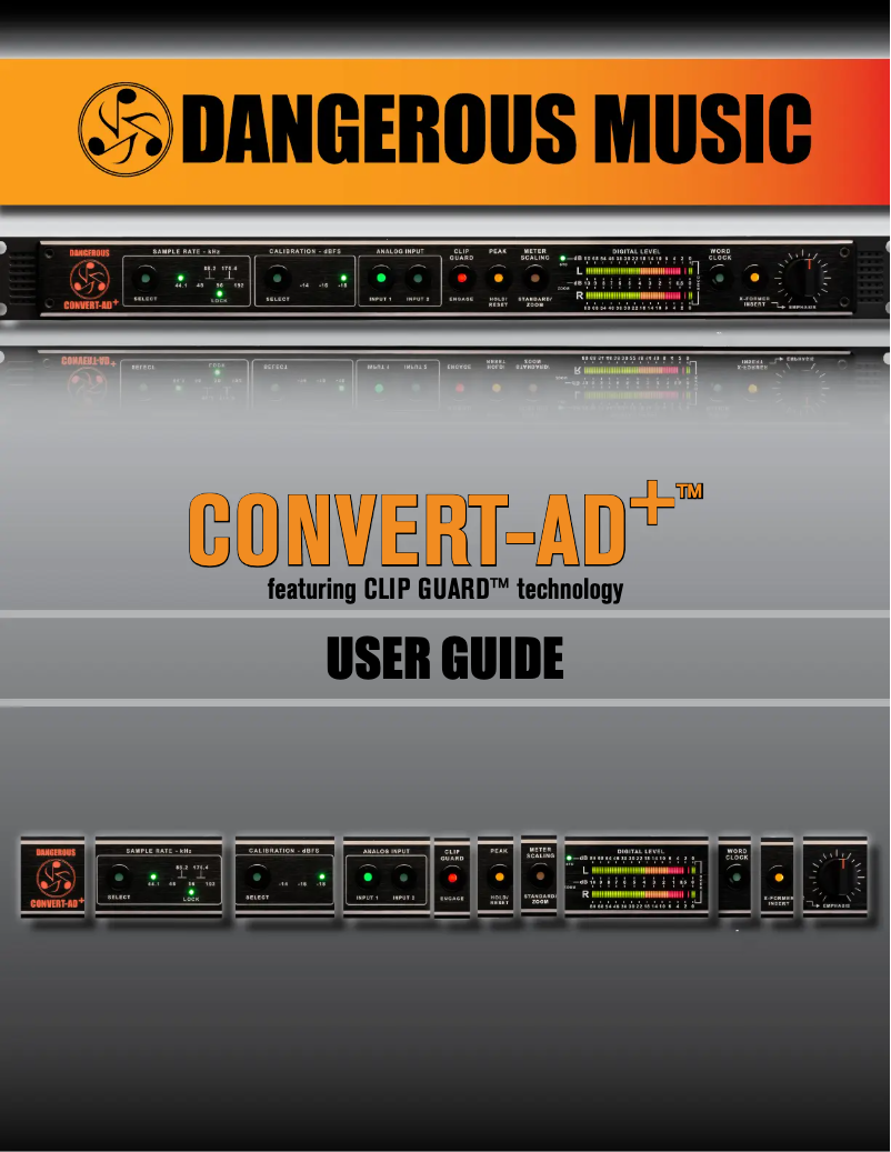 Página 1 del manual Manual de usuario Dangerous Music CONVERT-AD+