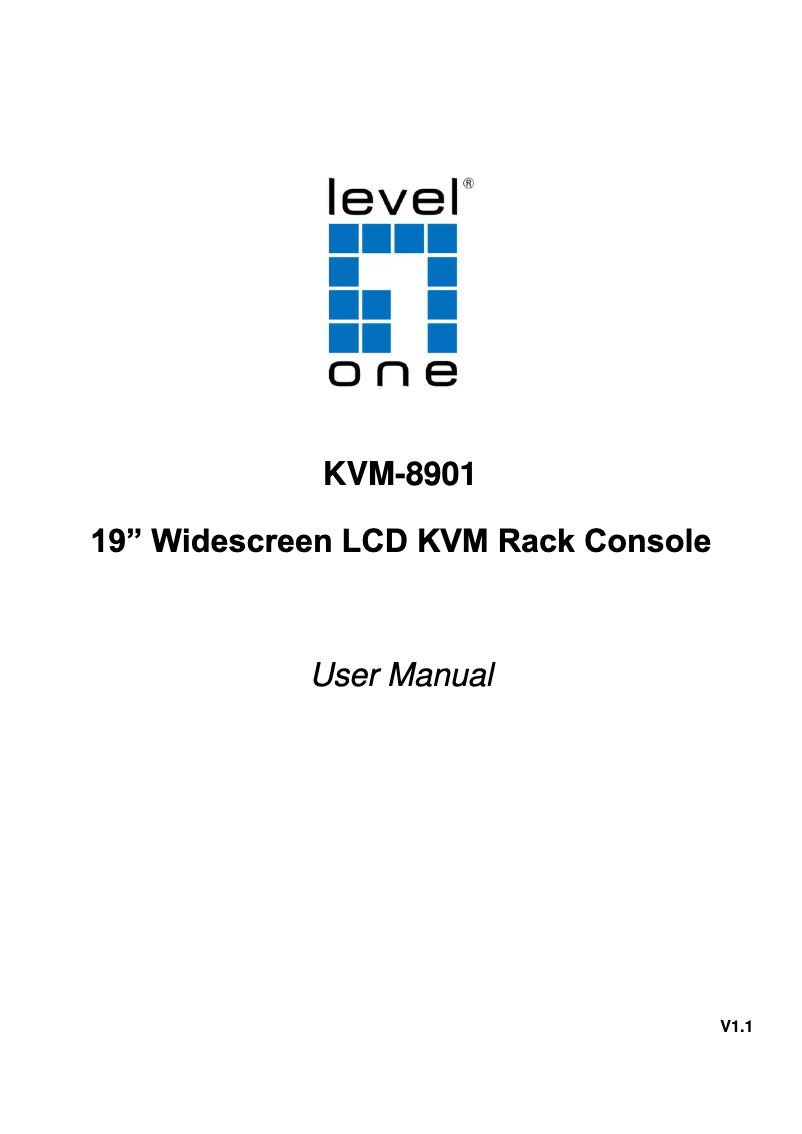 Imagen de la primera página del manual del dispositivo KVM-8901