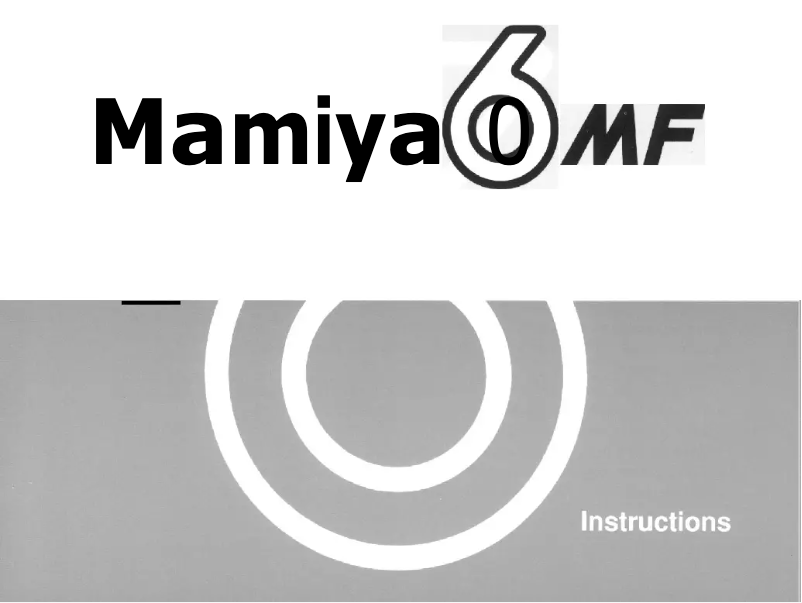 Página 1 del manual Manual de usuario Mamiya 6MF