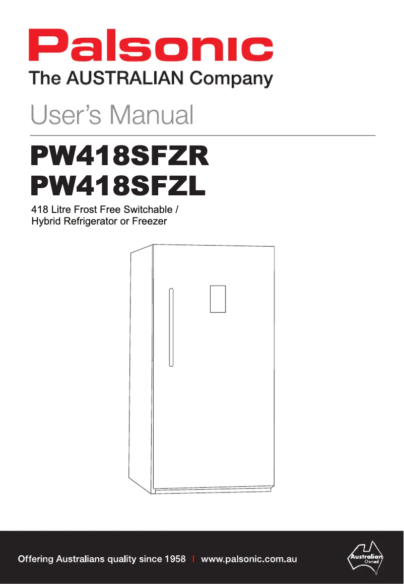 Página nº 1 - Manual de usuario Palsonic PW418SFZL