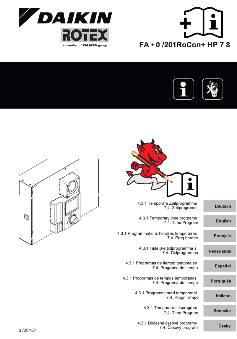 Página nº 1 - Manual de usuario Daikin RoCon U1