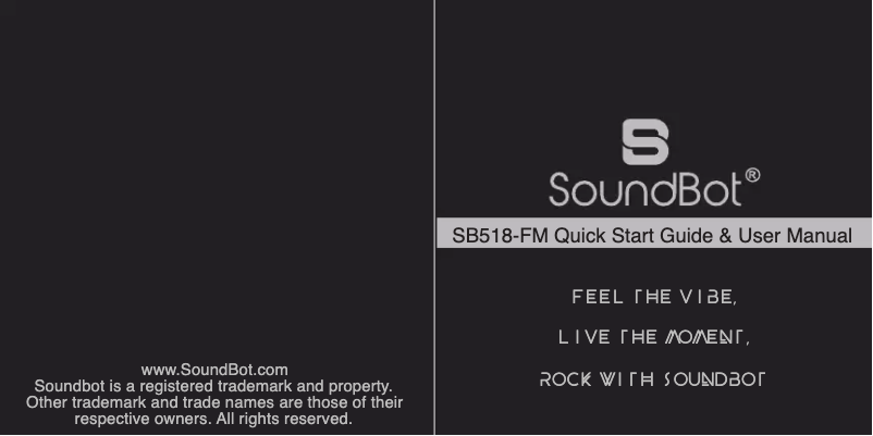 Imagen de la primera página del manual del dispositivo SB518FM