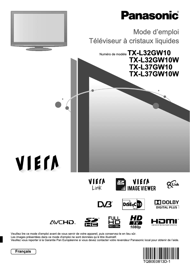Página nº 1 - Manual de usuario Panasonic Viera TX-L32GW10