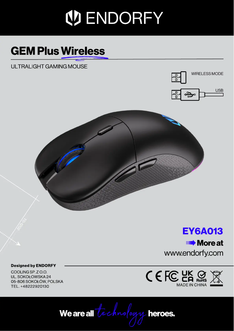 Página 1 del manual Manual de usuario ENDORFY GEM Plus Wireless