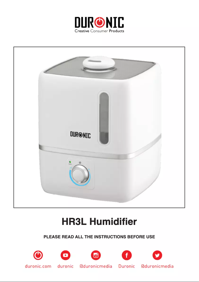 Página 1 del manual Manual de usuario Duronic HR3L