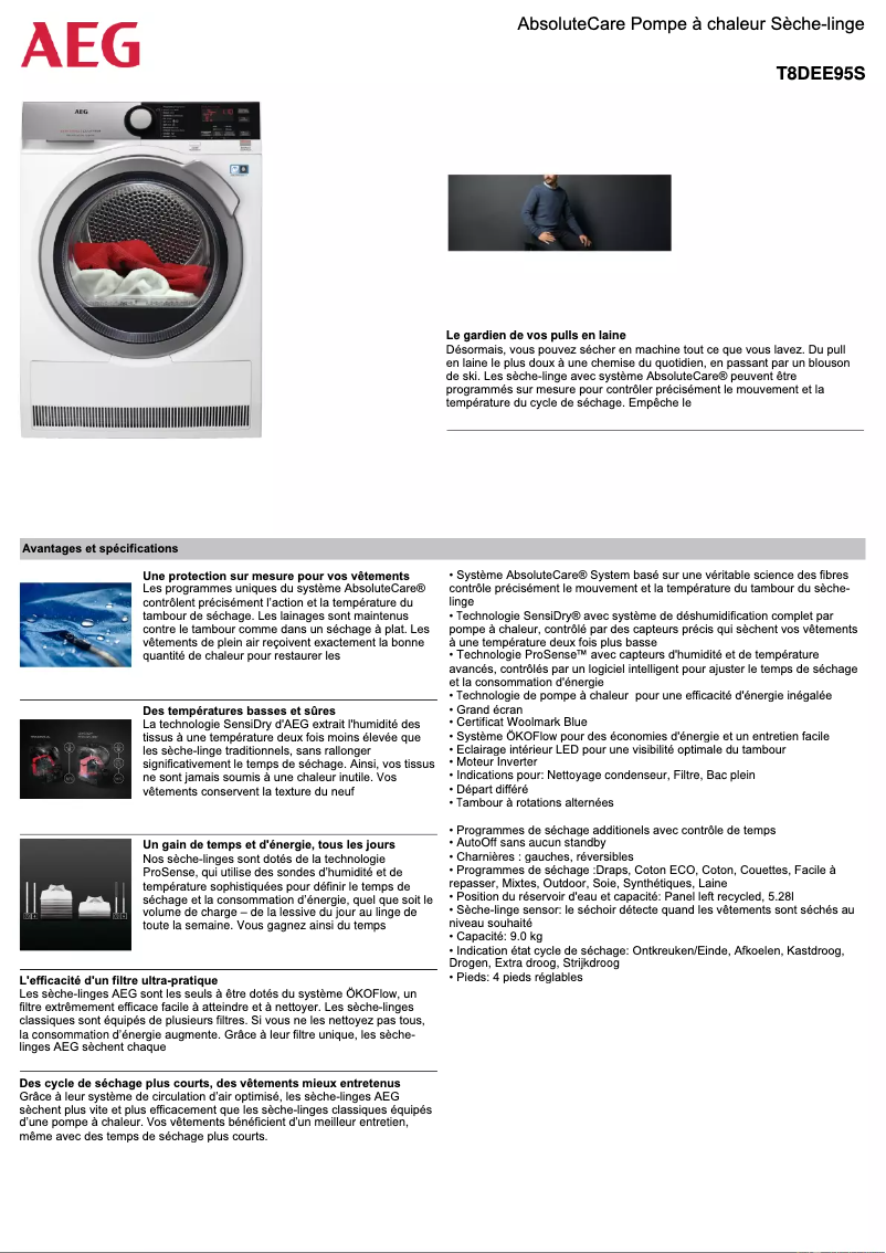 Imagen de la primera página del manual del dispositivo T8DEE95S