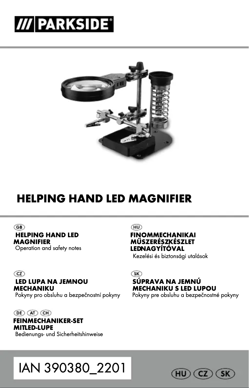Página 1 del manual Manual de usuario Parkside HG09501