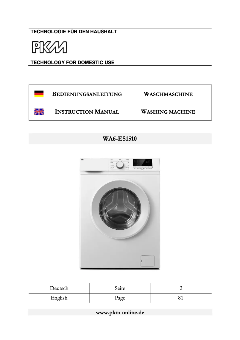 Imagen de la primera página del manual del dispositivo WA6-ES1510