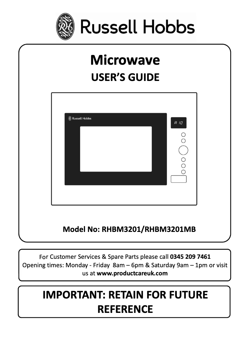 Imagen de la primera página del manual del dispositivo RHBM3201MB