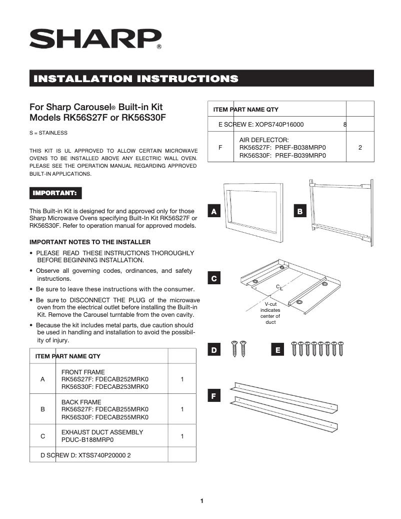Imagen de la primera página del manual del dispositivo RK56S27F