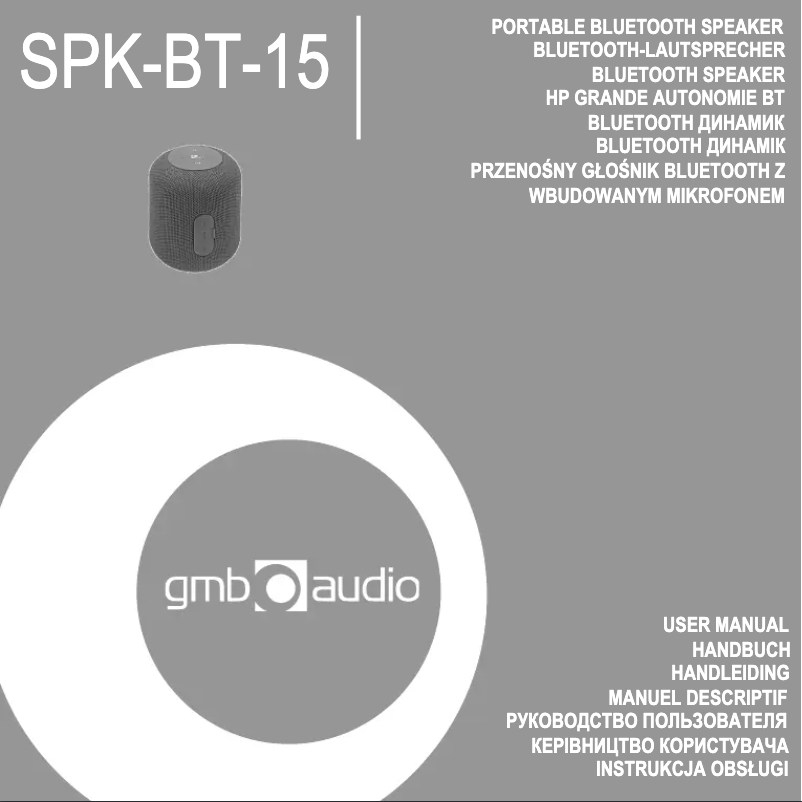 Página 1 del manual Manual de usuario Gembird SPK-BT-15