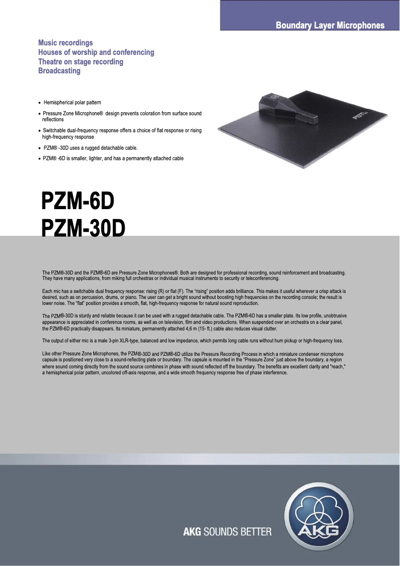 Imagen de la primera página del manual del dispositivo PZM-30D