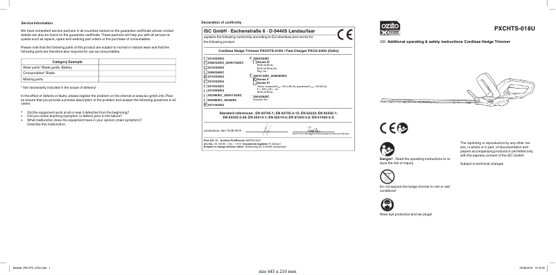 Imagen de la primera página del manual del dispositivo PXCHTK-218U