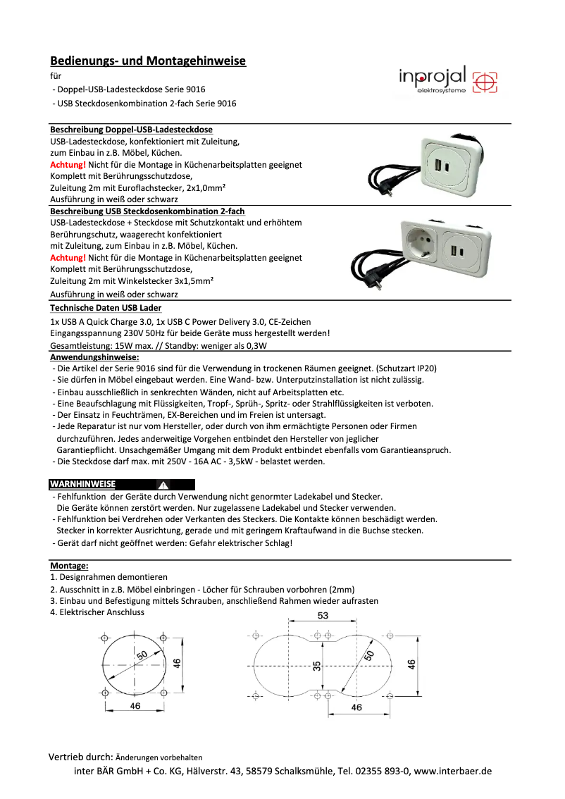 Imagen de la primera página del manual del dispositivo 9016