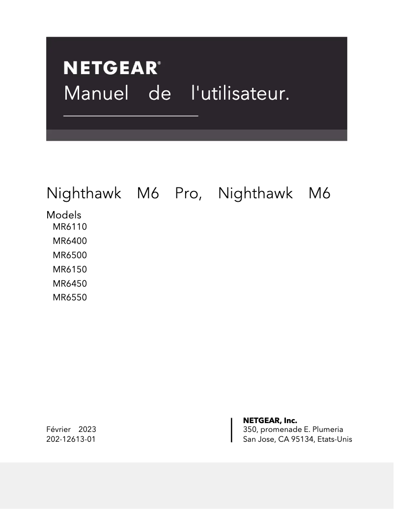 Página 1 del manual Manual de usuario Netgear Nighthawk M6 MR6150