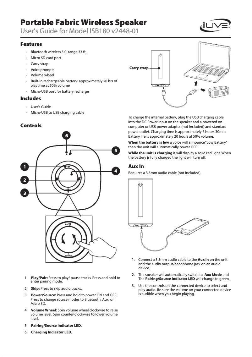 Página nº 1 - Manual de usuario iLive ISB180