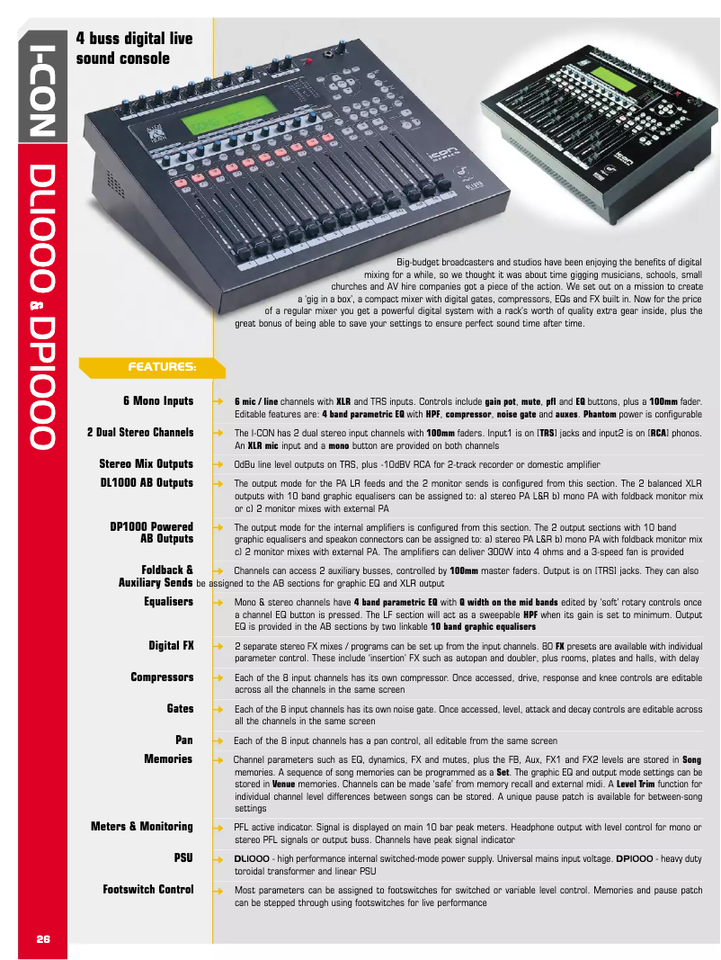 Imagen de la primera página del manual del dispositivo DL1000