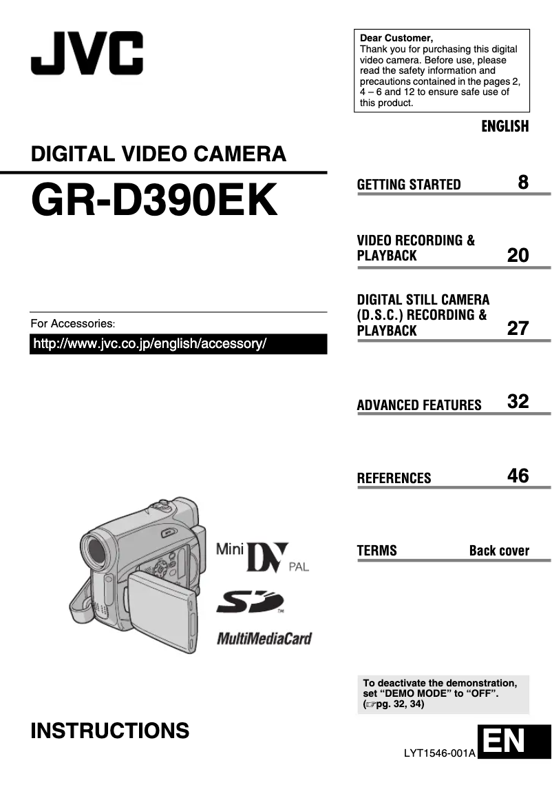 Página 1 del manual Manual de usuario JVC GR-D390