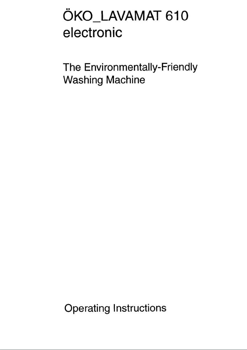 Imagen de la primera página del manual del dispositivo Lavamat 610 w