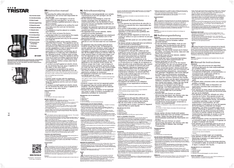 Imagen de la primera página del manual del dispositivo CM-1236FI