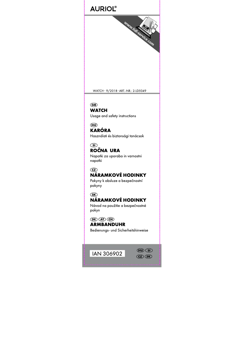 Página nº 1 - Manual de usuario Auriol IAN 306902