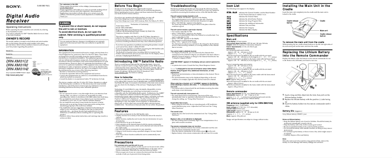 Imagen de la primera página del manual del dispositivo DRN-XM01H2