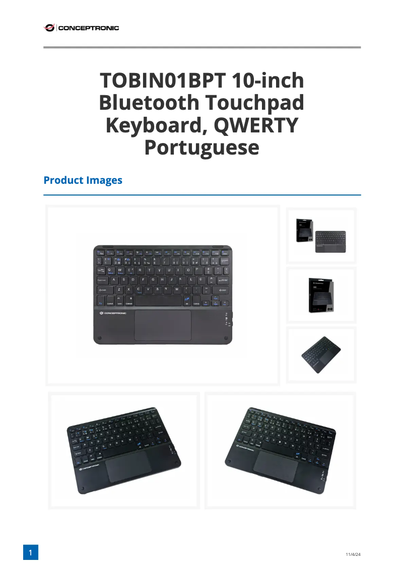 Imagen de la primera página del manual del dispositivo TOBIN01B