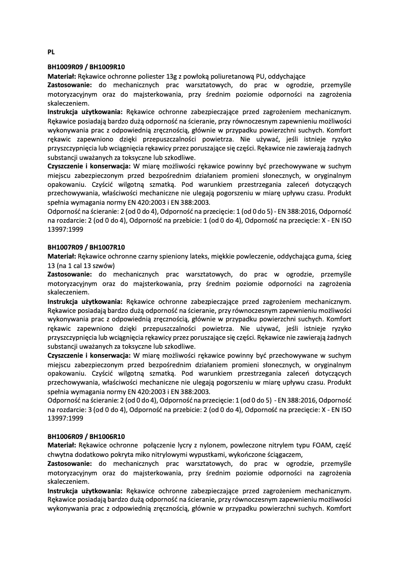 Imagen de la primera página del manual del dispositivo BH1009R09