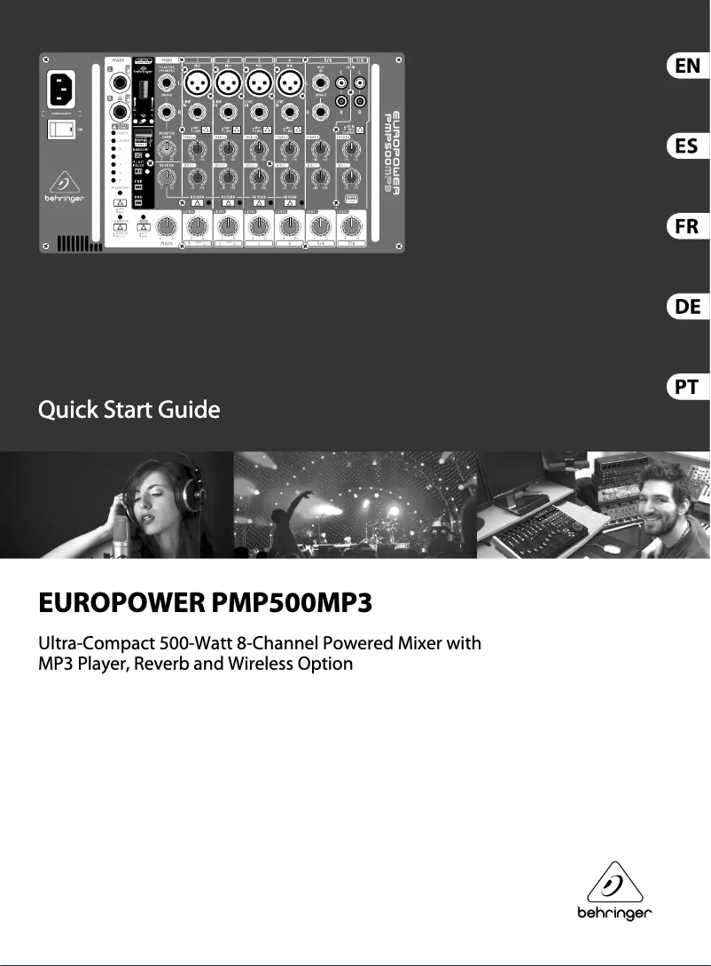 Página 1 del manual Manual de usuario Behringer Europower PMP500MP3