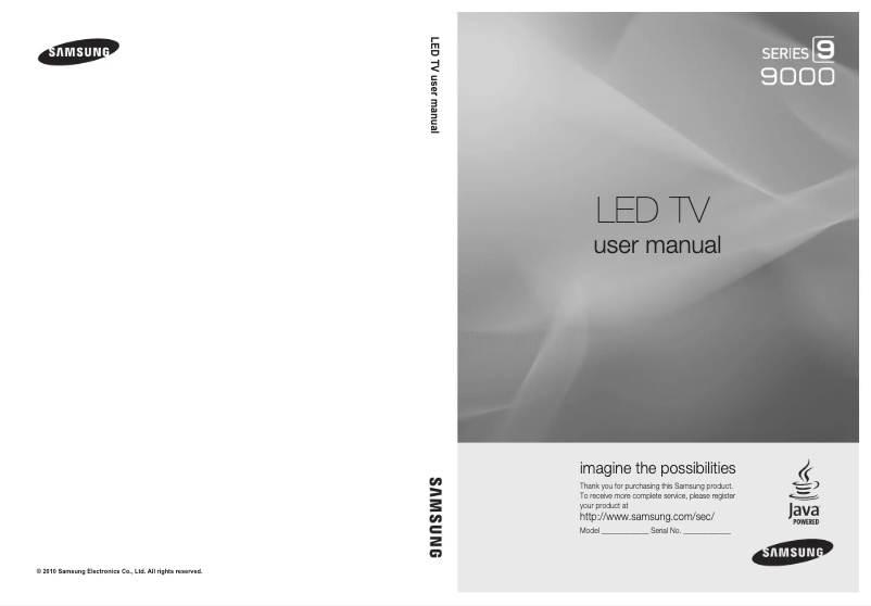 Página 1 del manual Manual de usuario Samsung UN55C9000ZF