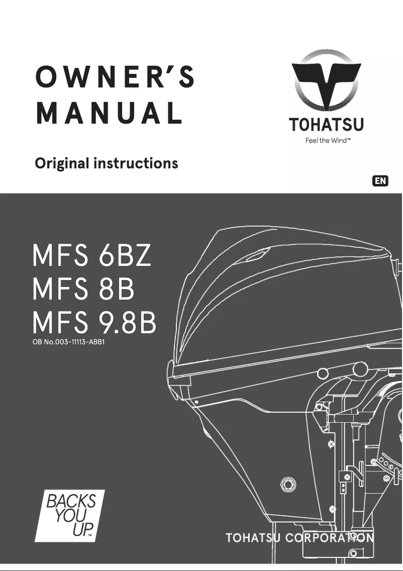 Página nº 1 - Manual de usuario Tohatsu MFS9.8B