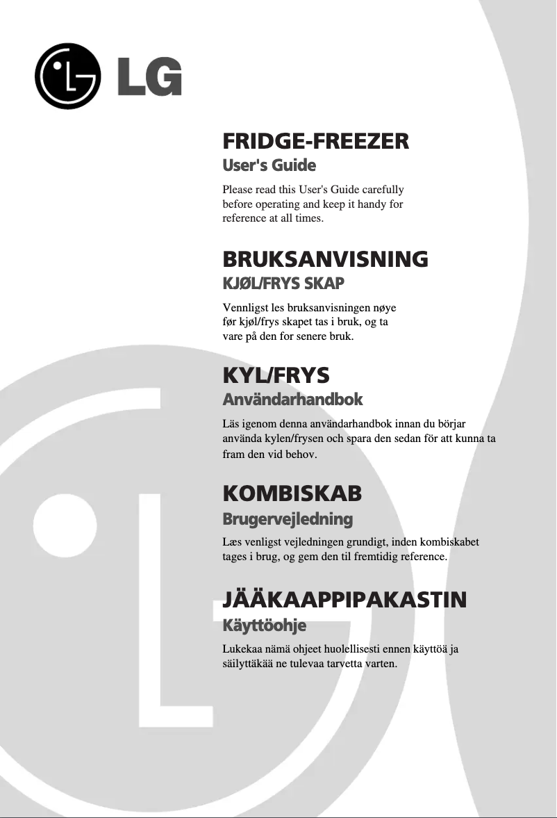 Imagen de la primera página del manual del dispositivo GR-B469BSQW