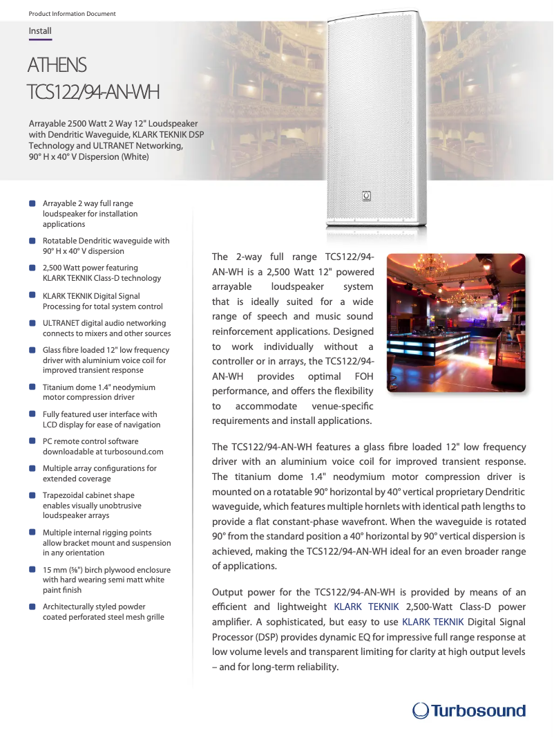 Imagen de la primera página del manual del dispositivo TCS122/94-AN