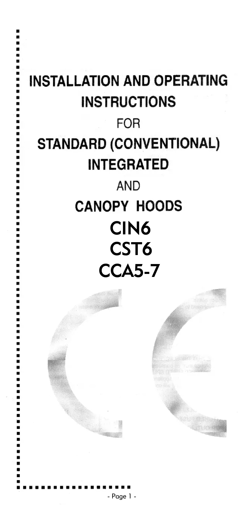 Imagen de la primera página del manual del dispositivo CCA5W
