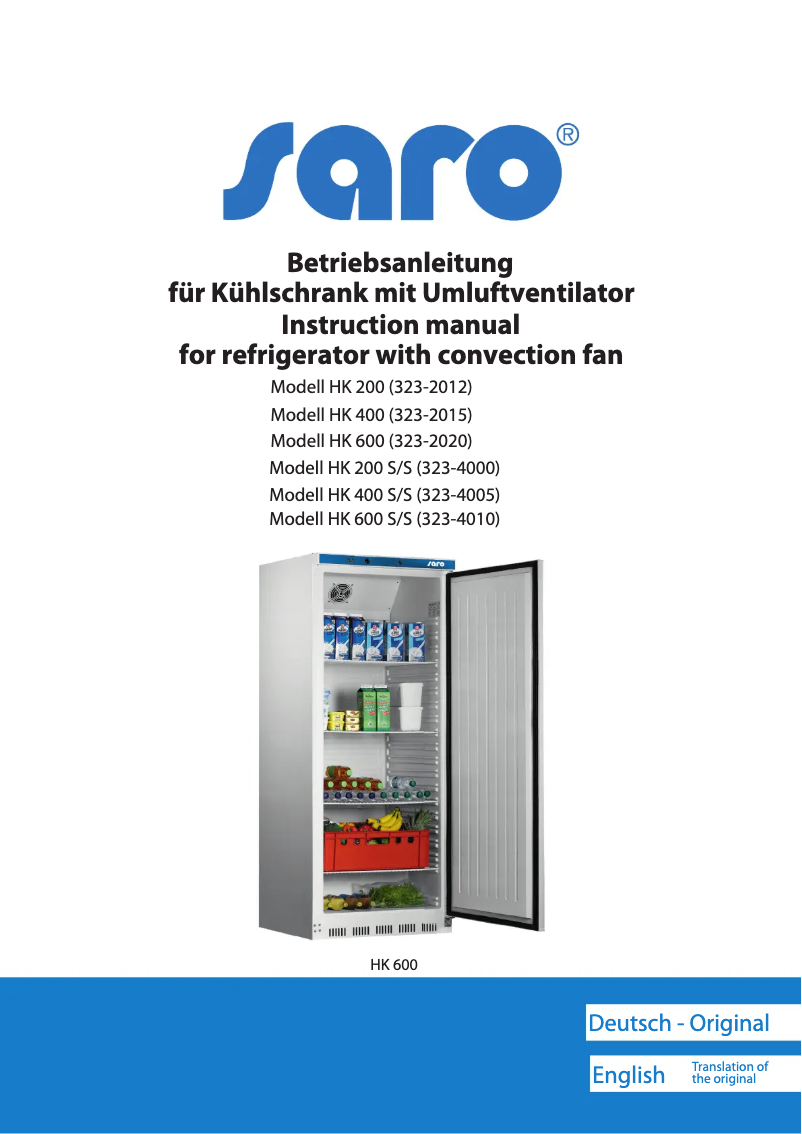 Página nº 1 - Manual de usuario Saro HK 400