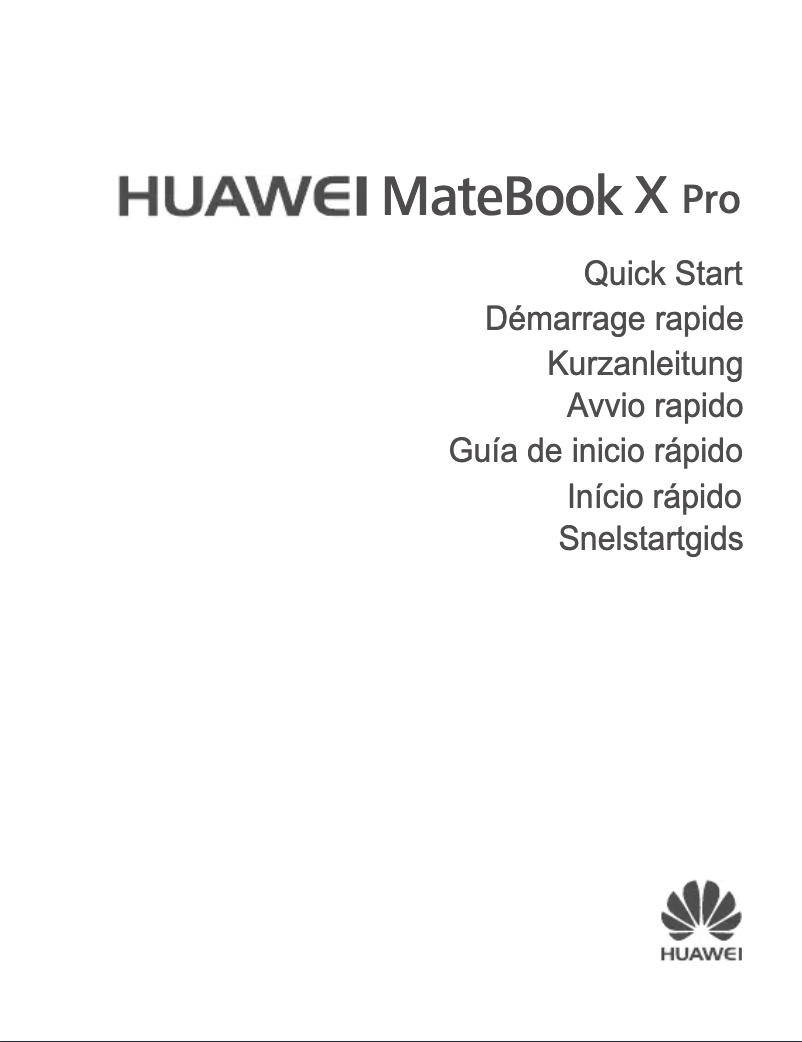 Página 1 del manual Guía de inicio rápido Huawei MateBook X Pro
