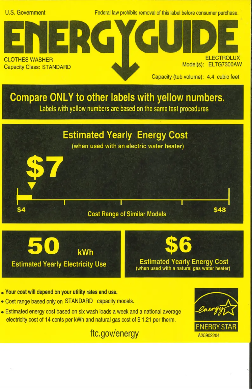 Imagen de la primera página del manual del dispositivo ELTG7300AW