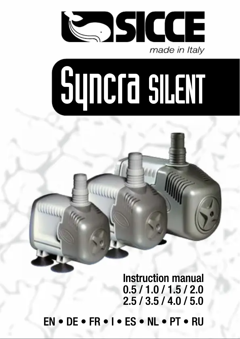 Imagen de la primera página del manual del dispositivo Syncra silent 2.0